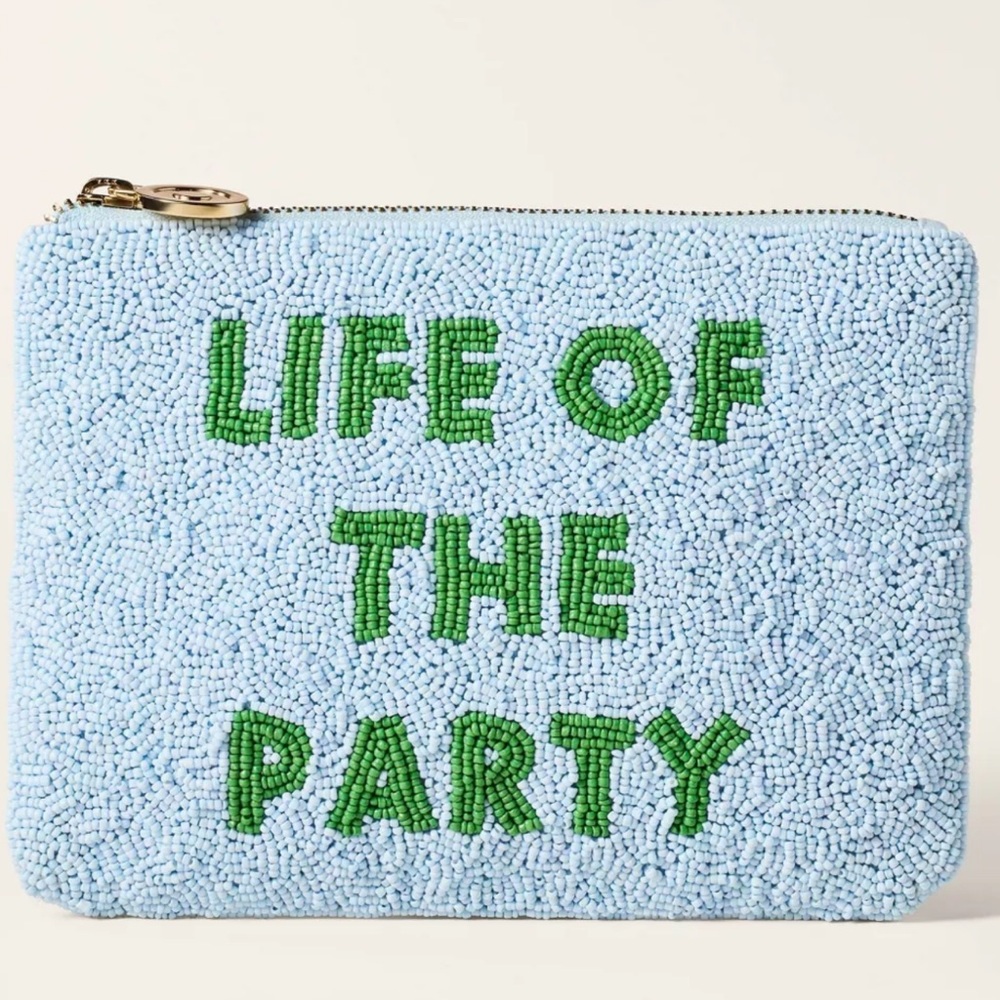 🎉🎈🪅KATE SPADE X TARGET LIFE OF THE PARTY BEADED CLUTCH 🪅🎈🎉 NWT 🎈🪅🎉